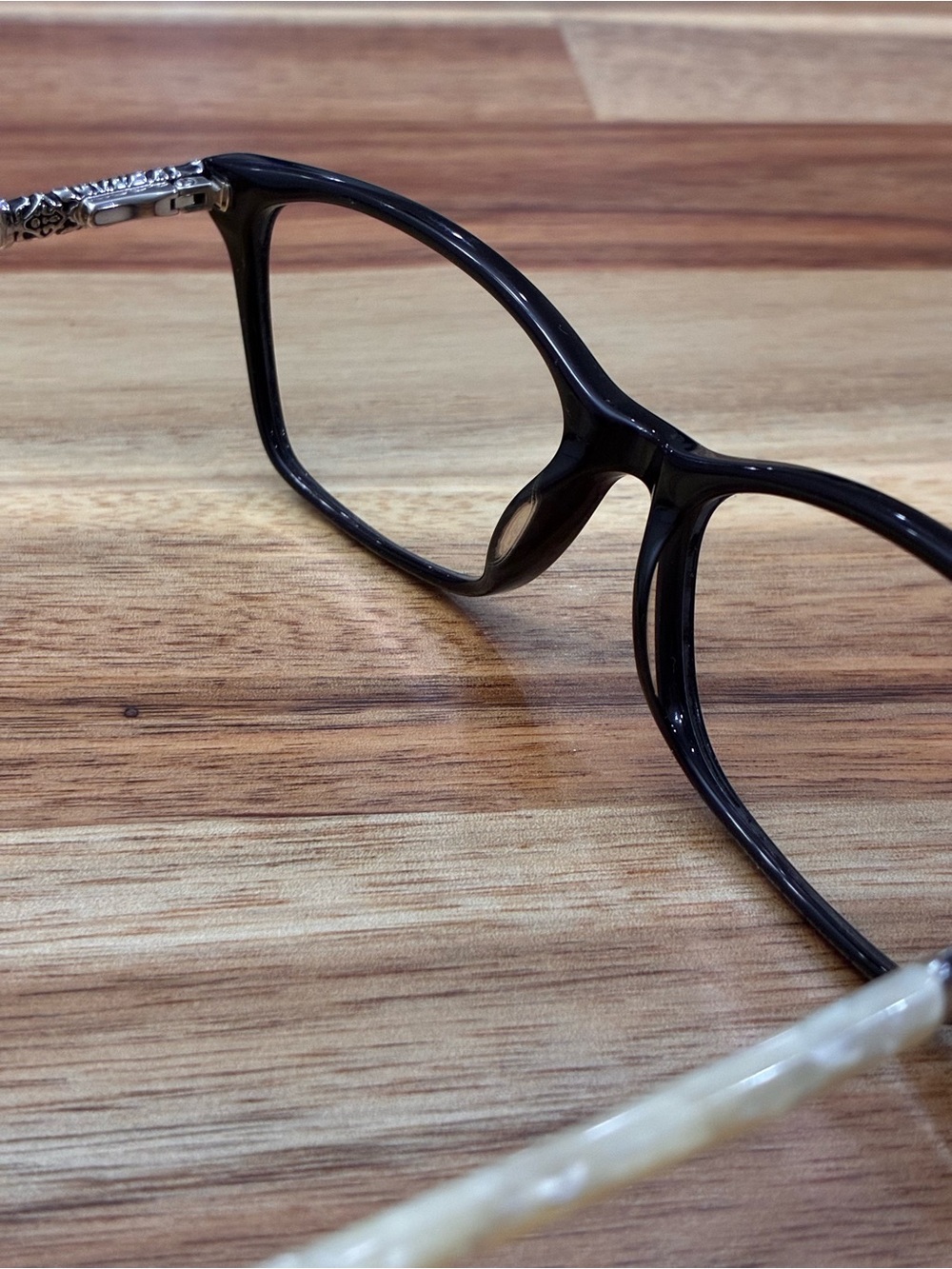 XOXO Eyeglasses Glasses Frames Barcelona Jet Cat Eye Black Pearl White 52-16-135 - Picture 10 of 16